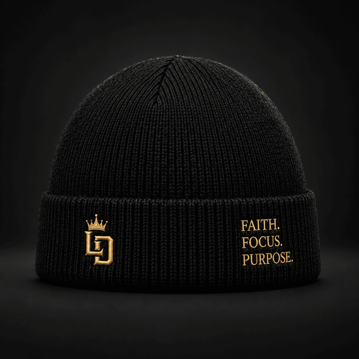 LD Beanie — Black / Gold
