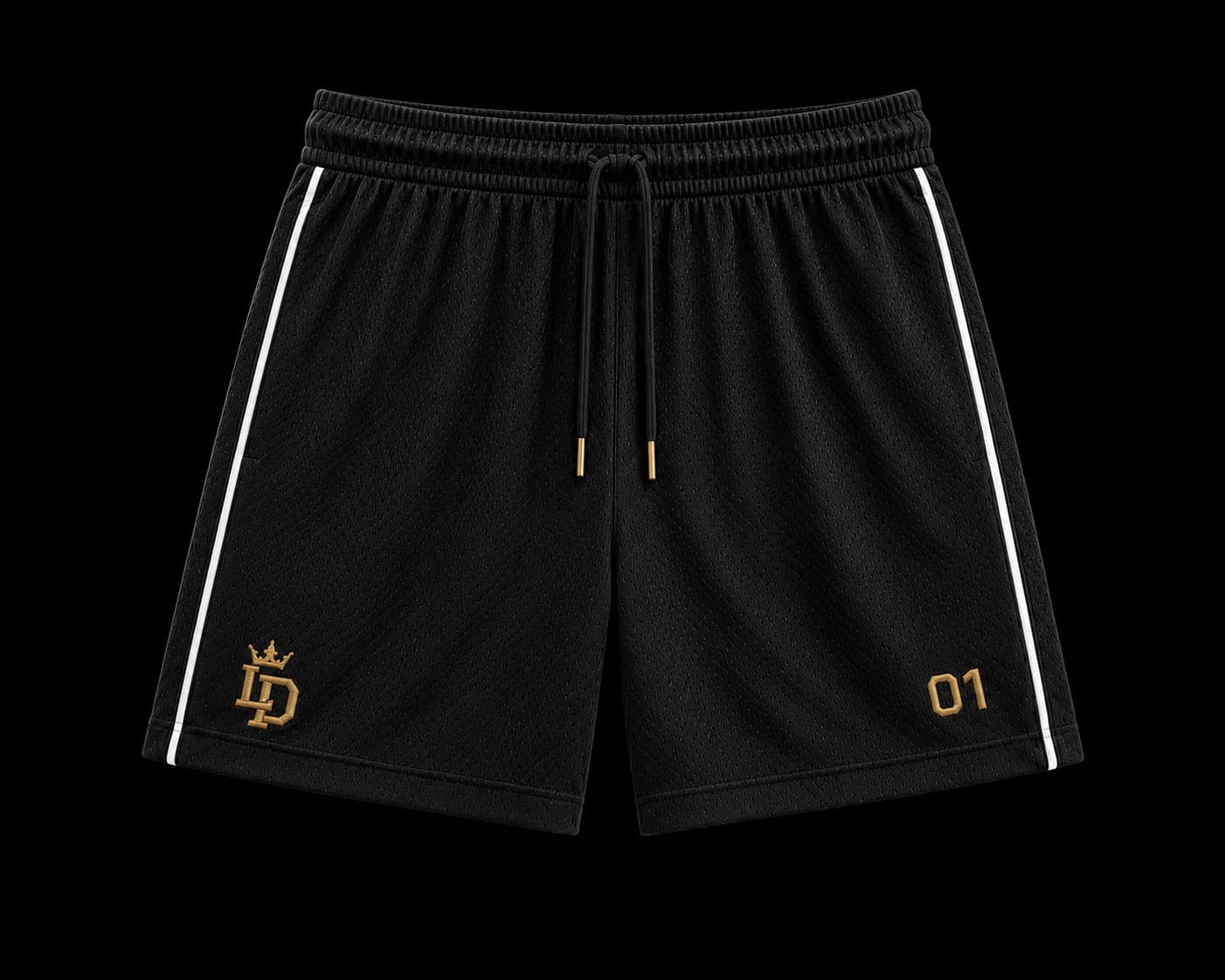 Court 01 Shorts — Black / White
