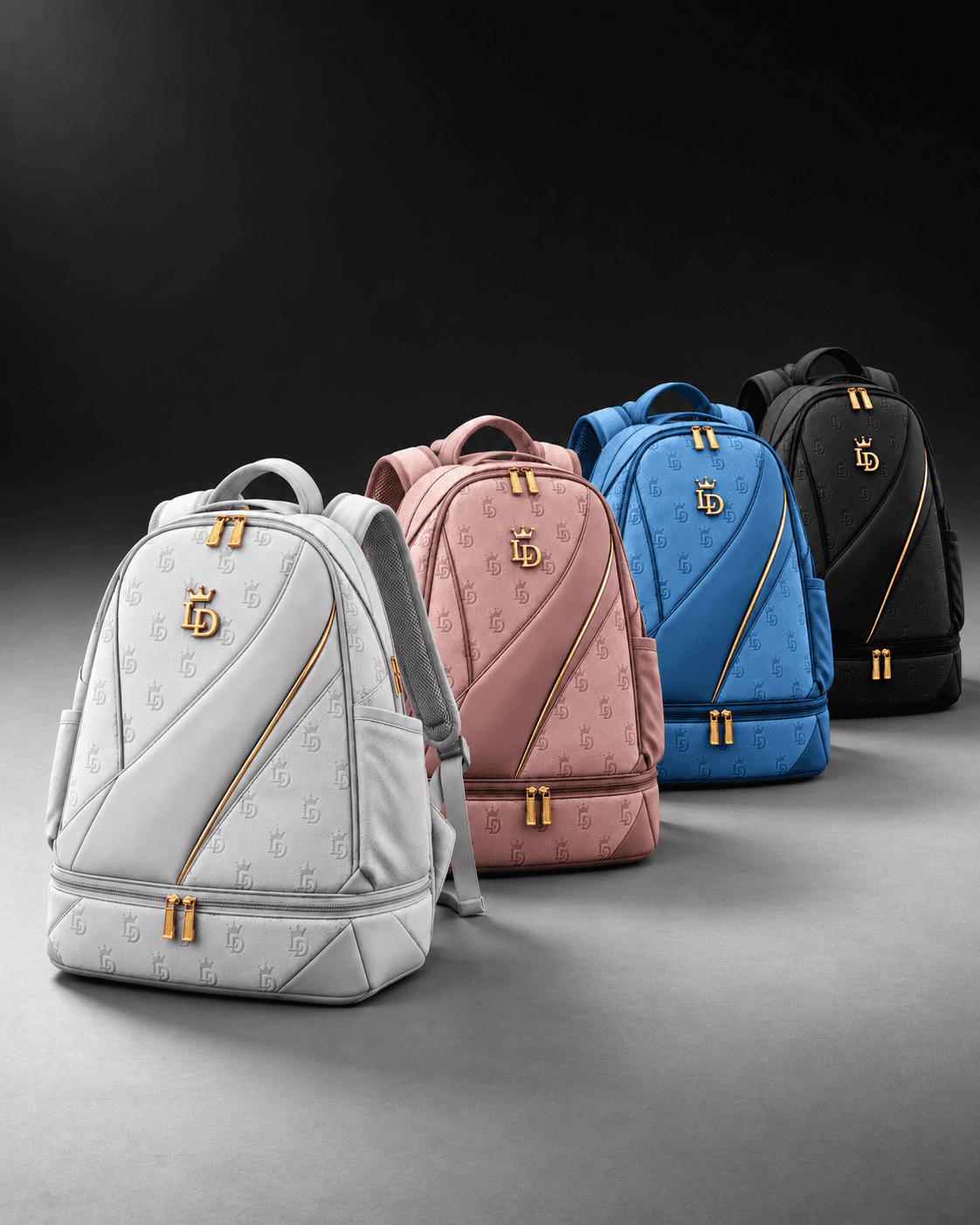 LD Court Backpack — Grey / Gold