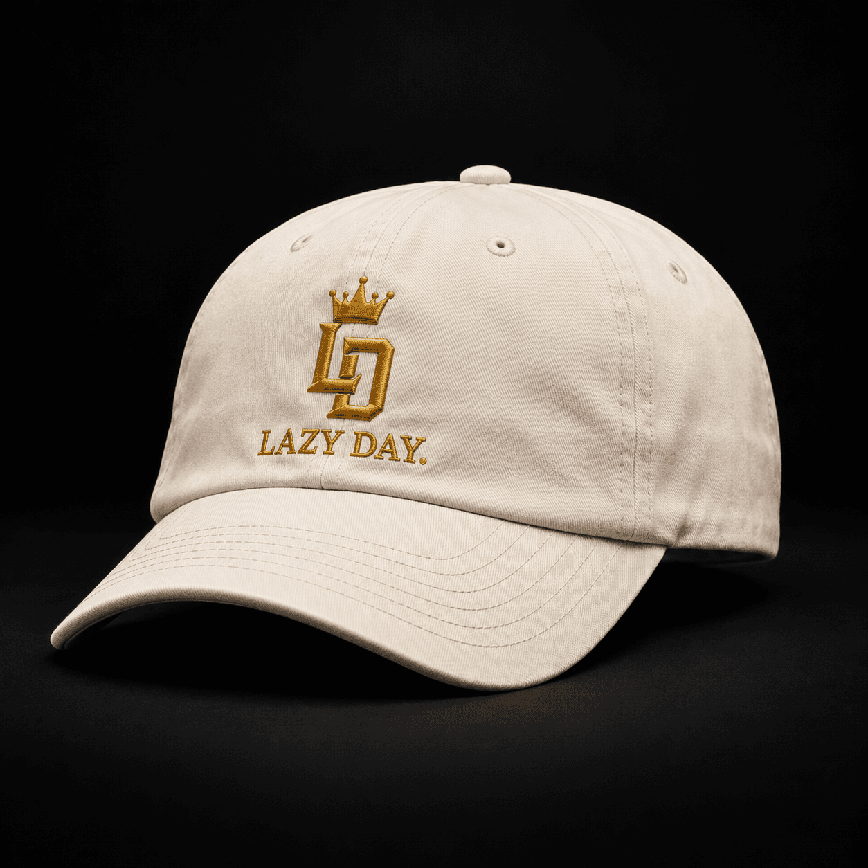 LD Dad Cap — Cream / Gold