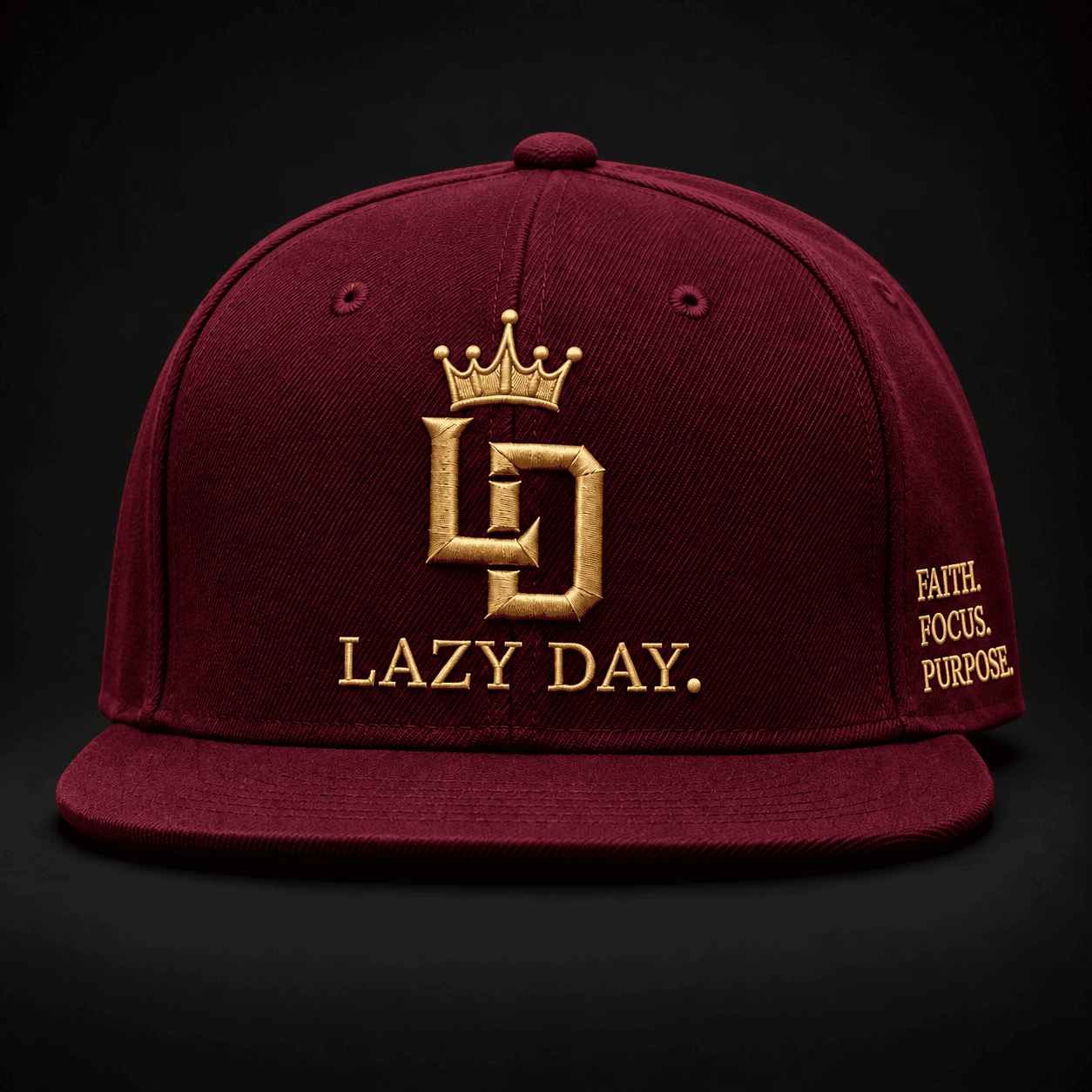 LD Snapback — Burgundy / Gold