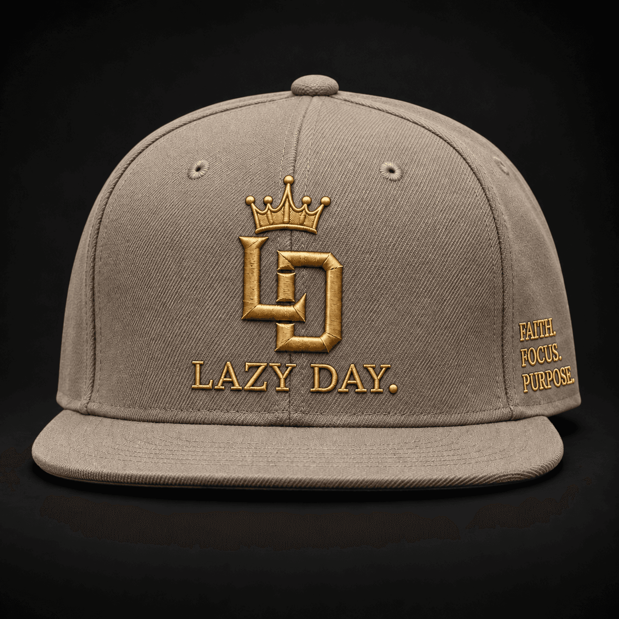 LD Snapback — Taupe / Gold
