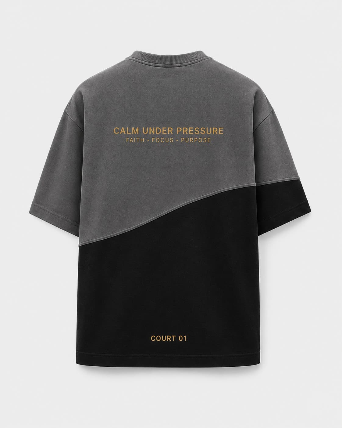 Court 01 Tee — Charcoal / Black view 2